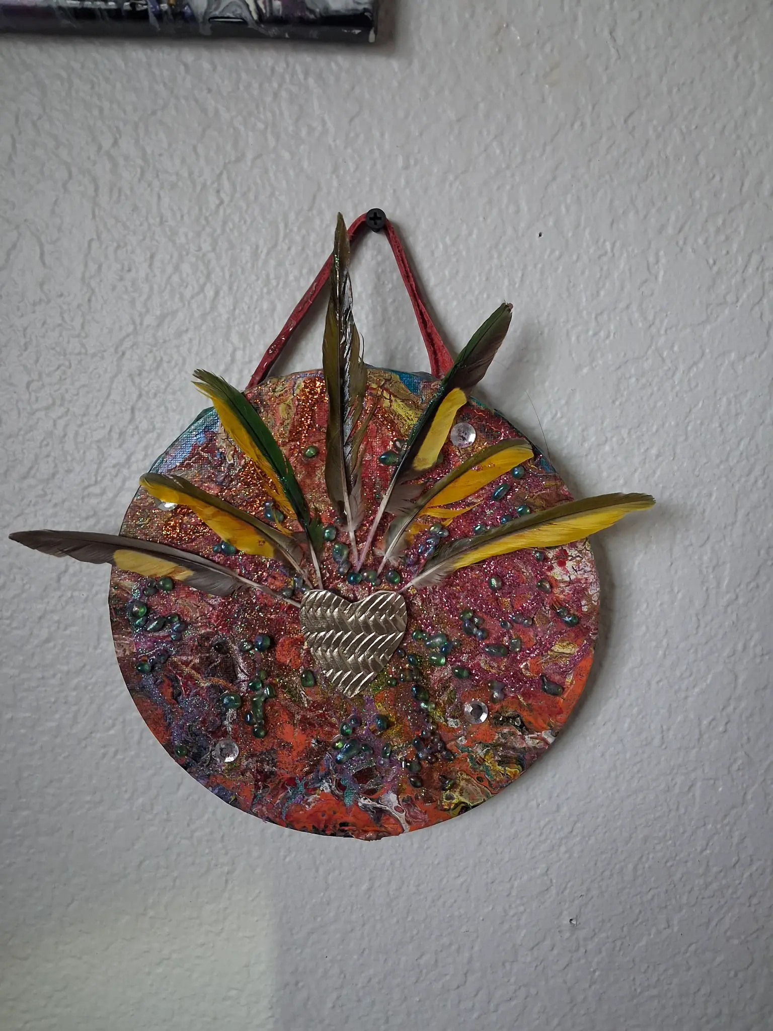 Feathered Heart Bohemian Decor