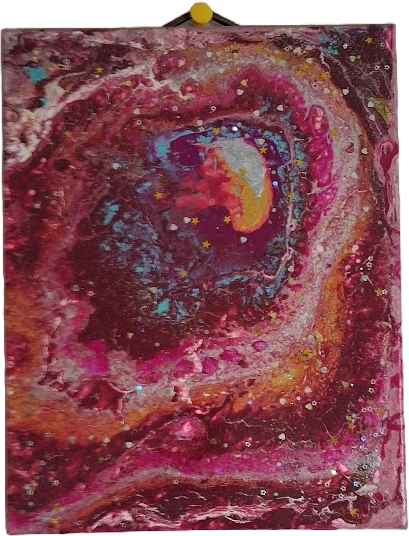 Cosmic Abstract with Star Confetti