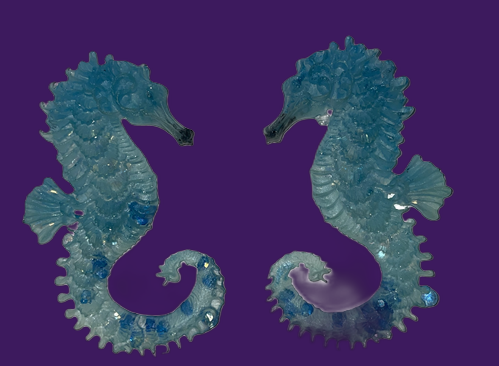 Aqua Seahorse Pair