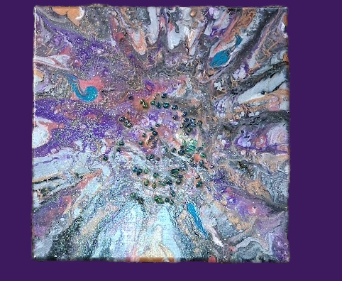Silver Starburst Canvas