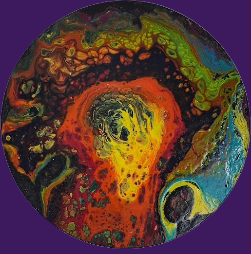 Volcanic Round Canvas