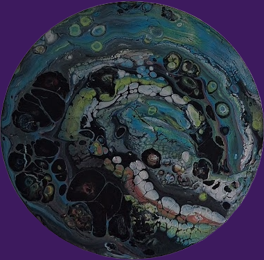 Deep Ocean Round Canvas