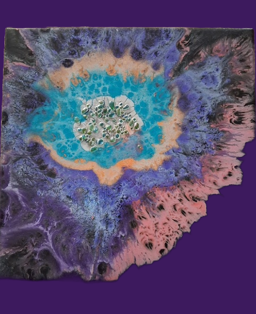 Teal Nebula Canvas